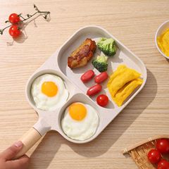 Chicken Burger Pan Home Cast Iron Four-Hole Egg Pan Non-Stick Breakfast Flat Pan Egg Burger Pan Egg Frying Magic Tool