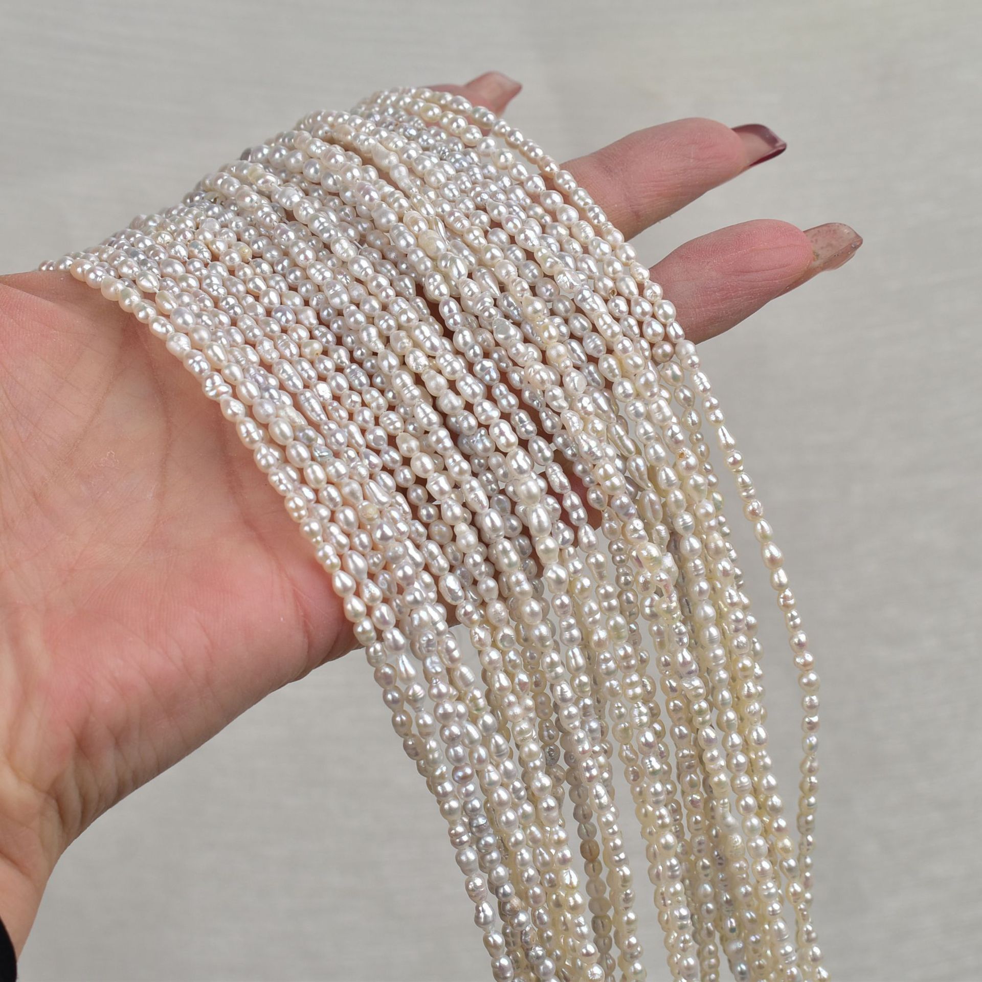 Collier élégant en perles de culture baroques ajustable doré_voghion.com