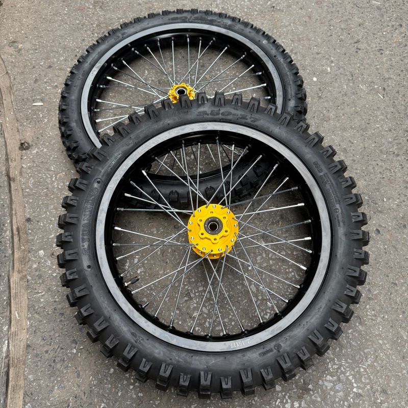 Light Bee modified front 19-inch and rear 17-inch wheel rim assembly, Light Bee X off-road tread tires, aluminum alloy CNC wheel hub