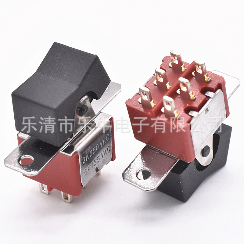 6mm自锁钮子开关ONOFFON 设备控制开关 6脚3档 拨动开关 CE认证