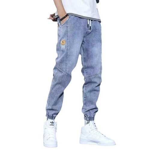 Autumn and Winter Men's Straight Leg Jeans, Loose Streetwear Brand, Slouchy Ankle Workwear Casual Long Pants for Men, Korean Style