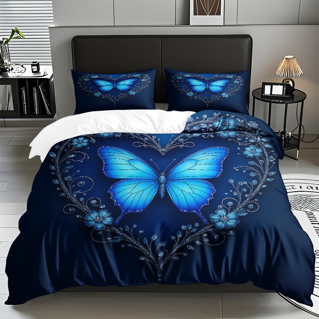 Butterfly series digital print edredón comercio electrónico transfronterizo preferido fuente fábrica adaptada modo TEMU / JIT