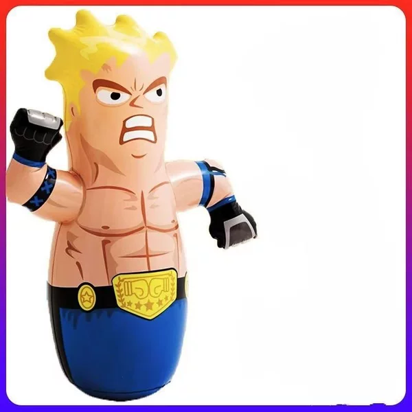 Thickened inflatable boxing column for fitness, suitable for adults and children, soft standing punching bag, stress-relief toy, exercise equipment