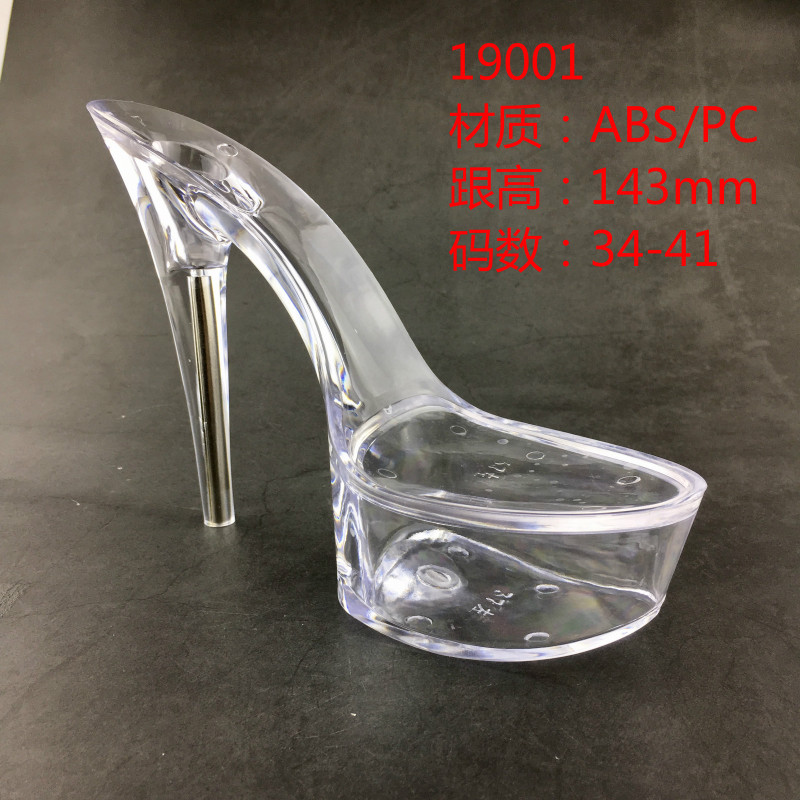 19001 Chaozhou Desheng Shoe Factory 2021 New High-heeled Stiletto PC Transparent with Sole Waterproof Platform Heel 19001 Chaozhou Desheng Shoe Factory 2021 New High-heeled Stiletto PC Transparent with Sole Waterproof Platform Heel