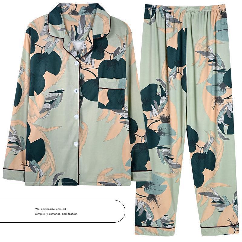 Pajamas for Women Spring, Autumn and Winter Women's New Long-Sleeved Cardigan Cute Cartoon Two-Piece Suit Casual Home Wear Wholesale Pajamas for Women Spring, Autumn and Winter Women's New Long-Sleeved Cardigan Cute Cartoon Two-Piece Suit Casual Home Wear Wholesale