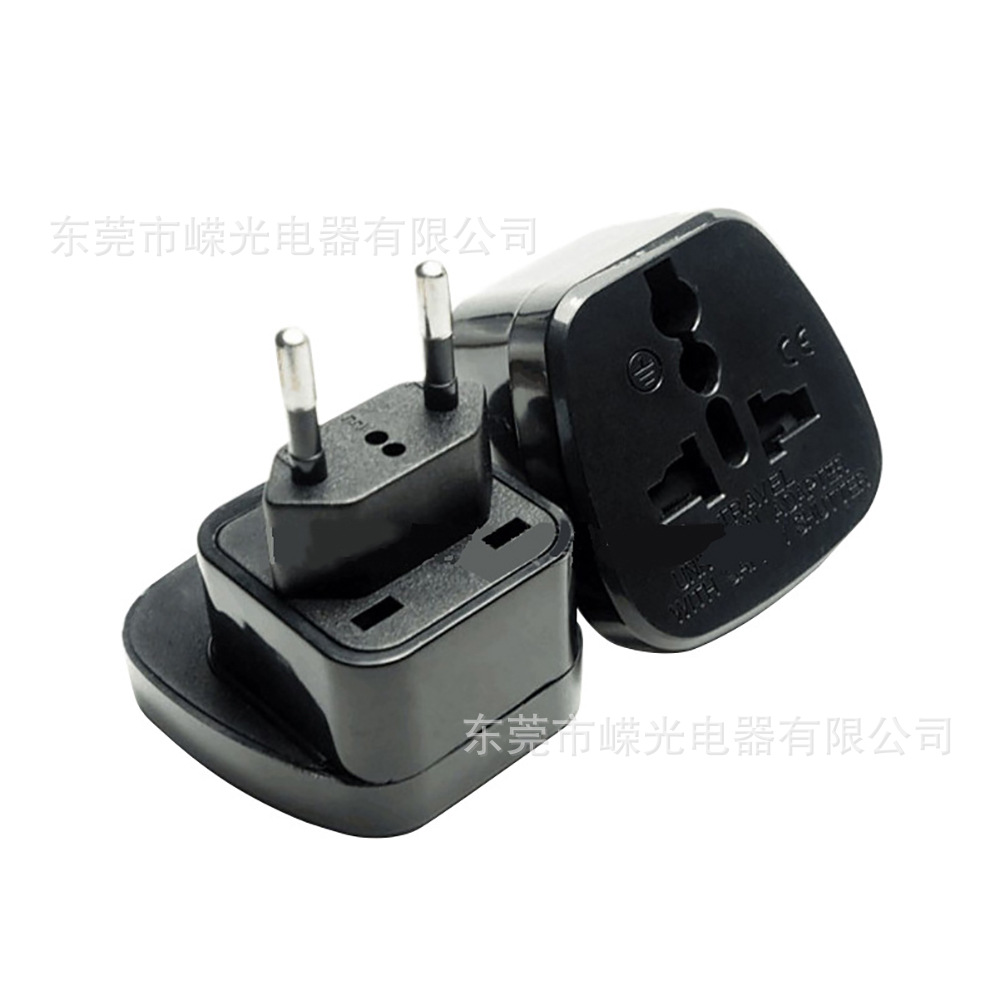 东莞产销欧规巴西无接地转换插头中东欧盟CE插头转换插座SS-9C-1