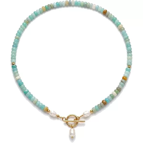 Amazon's Cross-Border Best-Selling Jewelry, Light Luxury and High-End Natural Stone Pearl Necklace, Retro Bohemian Style Choker