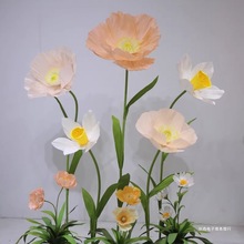 大型纸艺花婚礼装饰橱窗美陈商场花活动布置背景网红巨型仿真成品