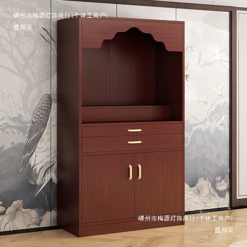 A12 Buddhist Tabletop Home Buddhist Cabinet Vertical Cabinet Buddhist Tabletop Statues Cabinet Shrine Economical Worship Table Solid Wood