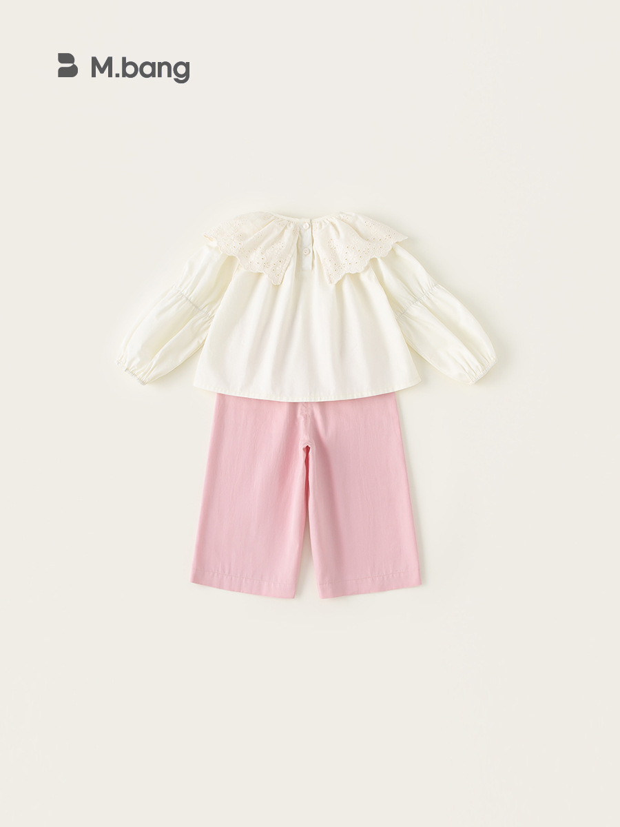 Youbao ropa para niños niñas primavera y otoño nuevo conjunto de muñeca para niños camisa de cuello casual pantalones de piernas de primavera de dos piezas image 5