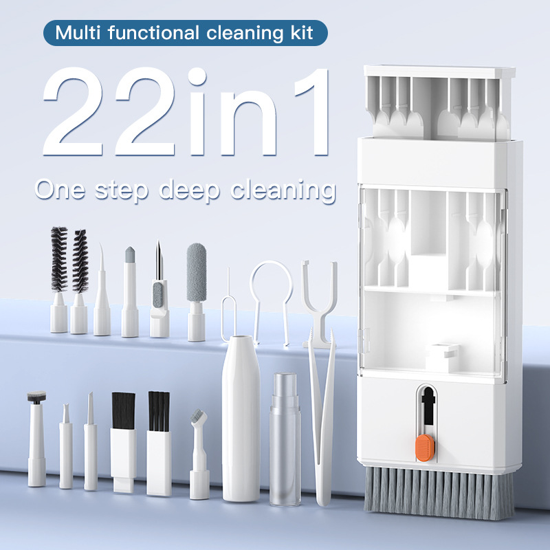 New K22 Multifunctional Cleaning Set Computer Keyboard Mobile Phone Camera Screen 22-in-1 Cleaning Tool