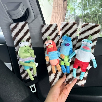 Seat belt shoulder pad: Seatbelt Decoration Anti-Strangle Imitation Shoulder