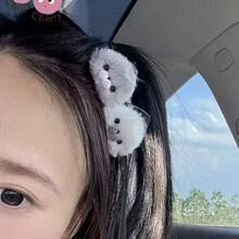 可爱毛绒小海豹发夹抓夹女超萌少女心发饰刘海侧边夹2025新款头饰