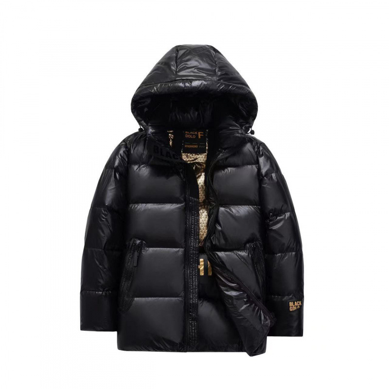 Men's short glossy trend down jacket