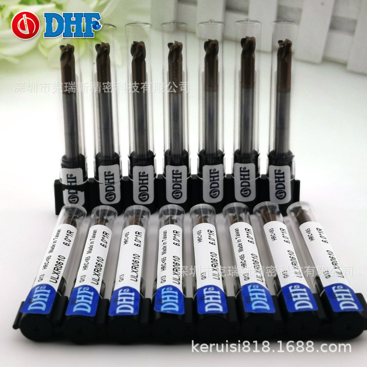 台湾德信发DHF钨钢立铣刀ULXR0610 高速高硬精加工用钢料刀HRC65