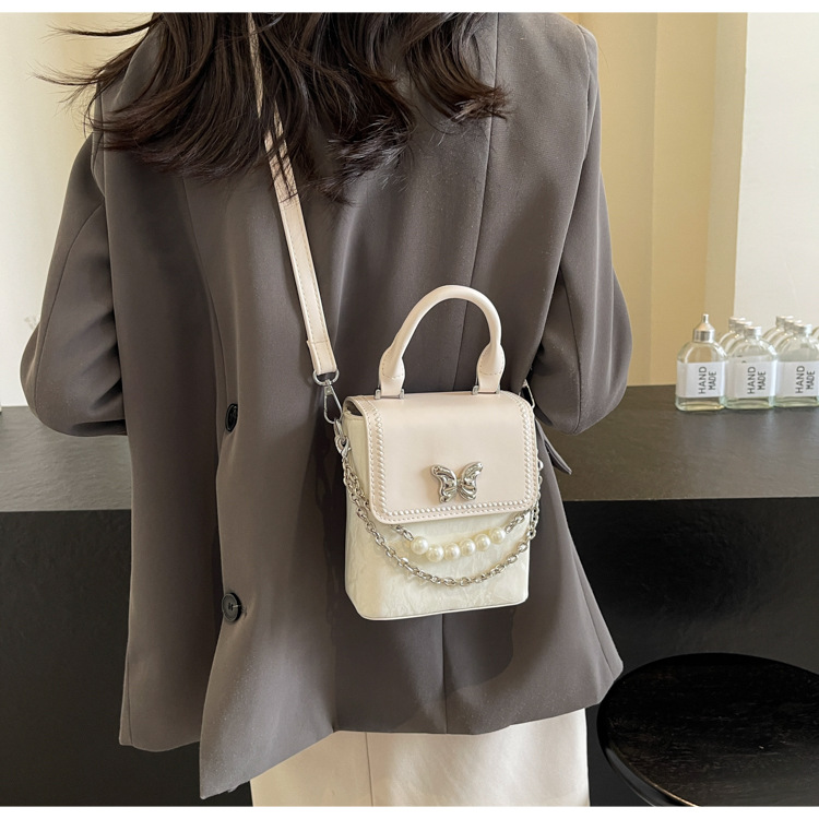Niche Handheld Box 2024 New Color Contrasting Crossbody Fashion Butterfly Commuter Phone Shoulder Bag_voghion.com