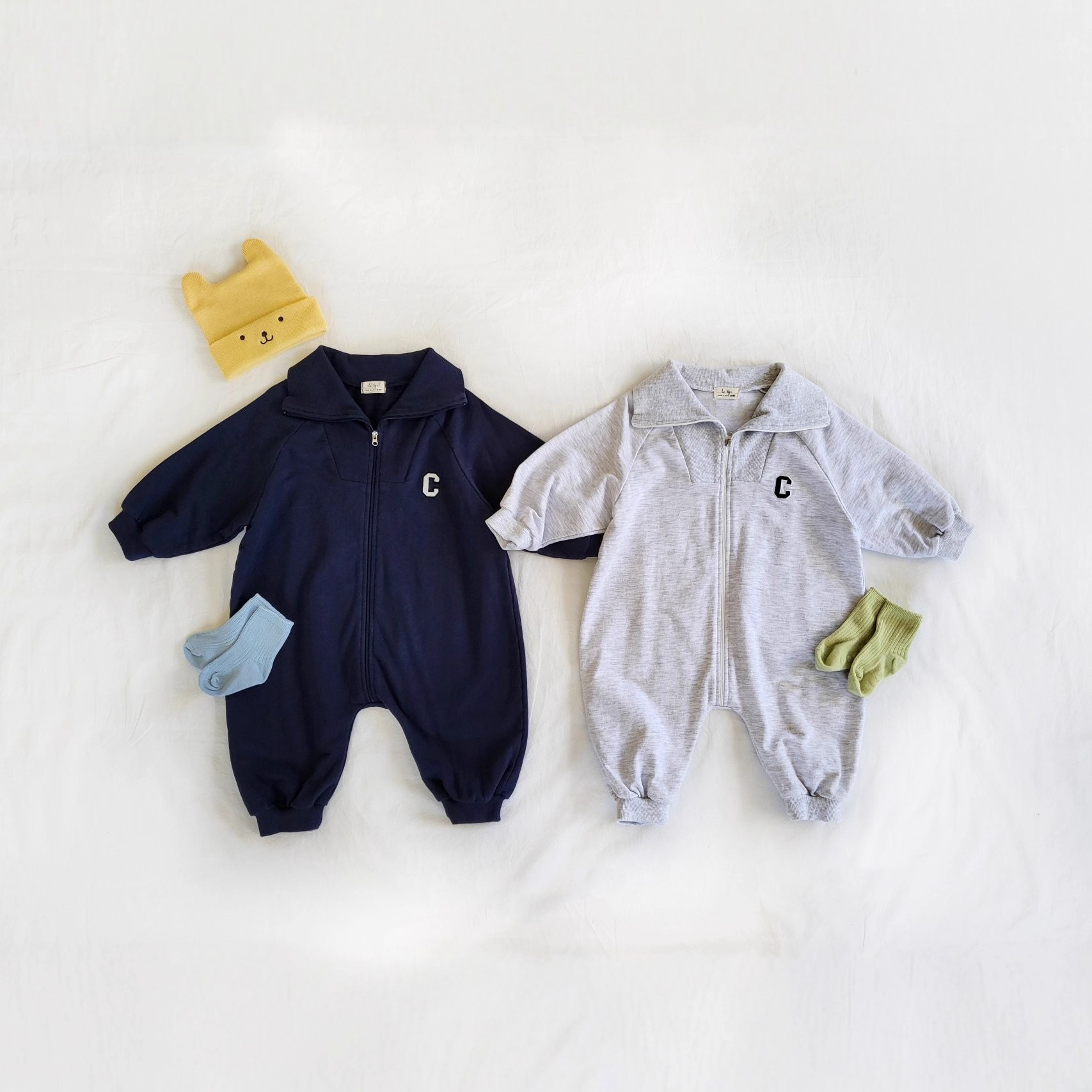 Ropa de bebé otoño mameluco del bebé ropa de los niños del estilo coreano mono del bebé recién nacido a principios de otoño ropa de niño mameluco