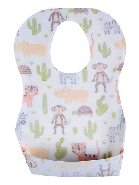 Handheld children's waterproof eating bib for food to go out for…