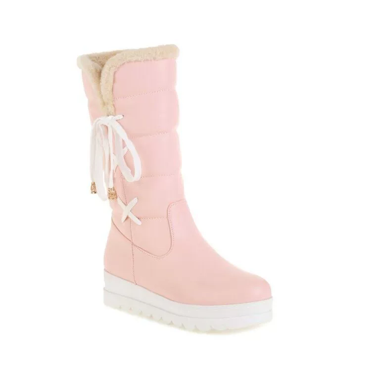 Winter high boots with zipper, 2021 years, plus size