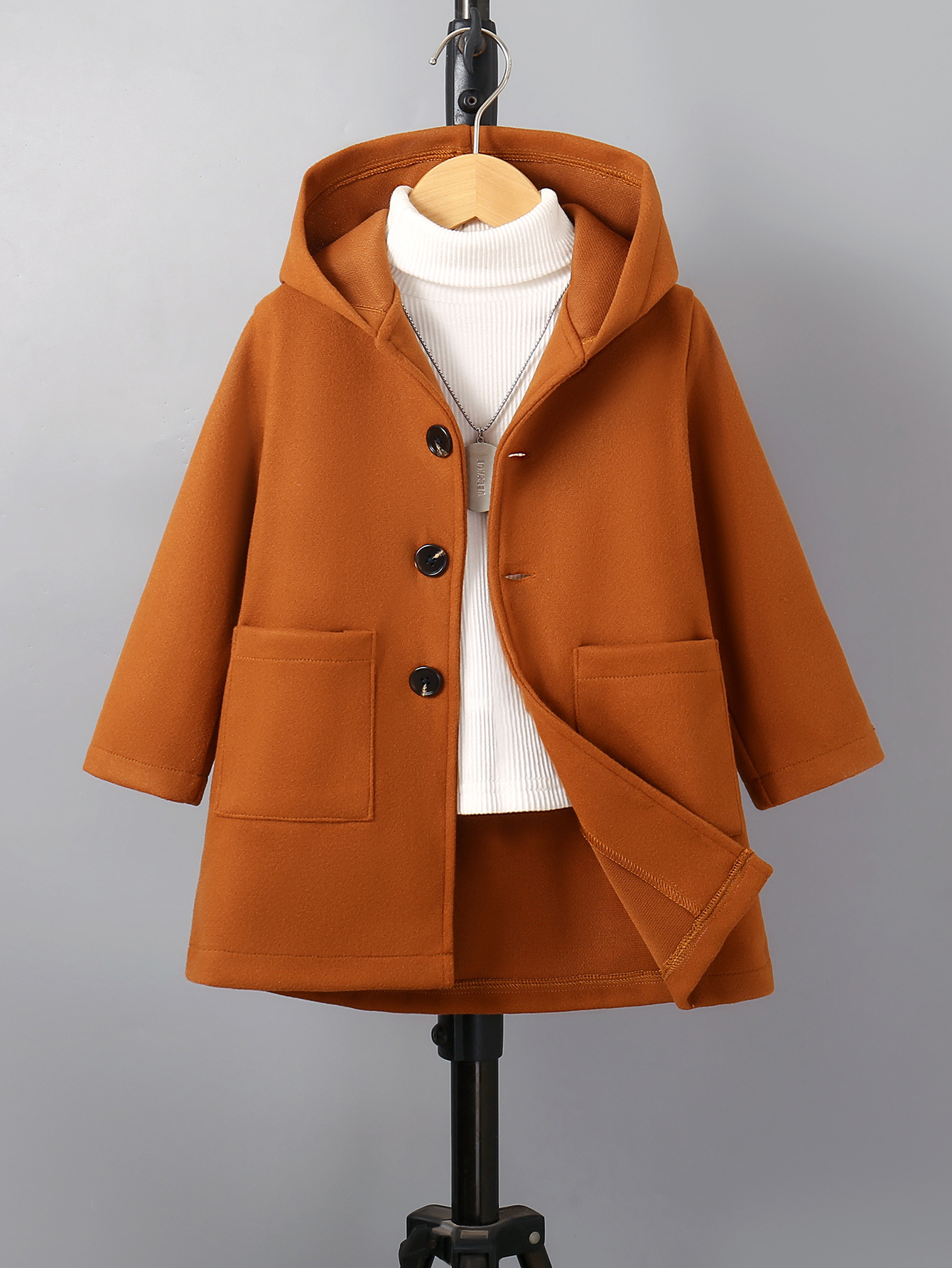 Детское пальто для мальчиков с капюшоном, в корейском стиле