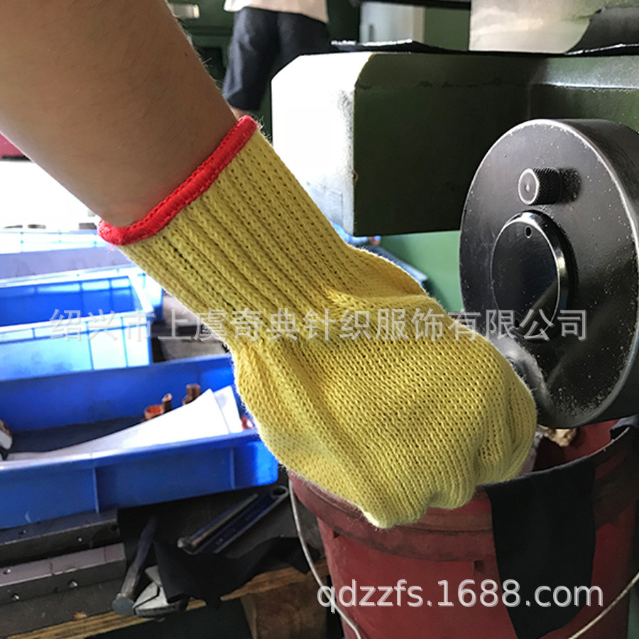 凯夫拉防割芳纶1414阻燃耐热防切割手套电焊工防明火劳作防护手套