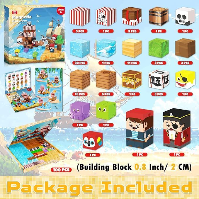 Amazonの人気商品 MagneticBuilding 磁気ブロックビルディングブロック DIY パズル 3D 立体ビルディングクロスボーダー|undefined