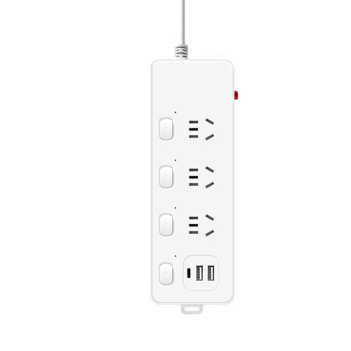 Multifunctional long-line socket Anti-overload office power strip USB smart power strip Home dormitory fast charging power strip