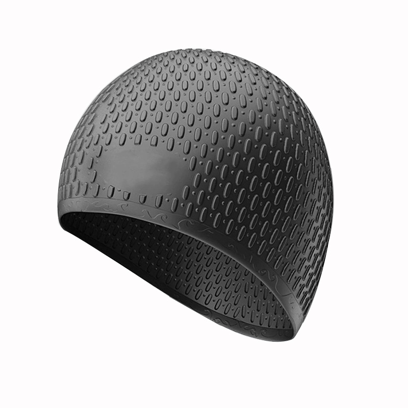 gorra de natación de silicona para adultos para hombres y mujeres impermeable general protector de orejas de color sólido gorra de natación profesional elástica al por mayor