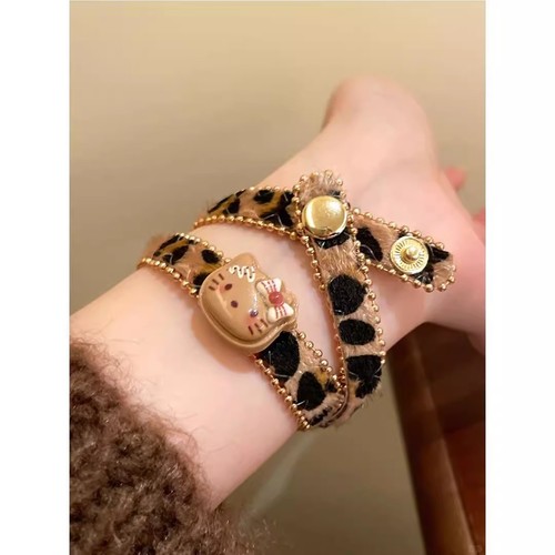 Retro hot girl style leopard print kitten collar female choker necklace neck accessories exquisite high-end necklace jewelry