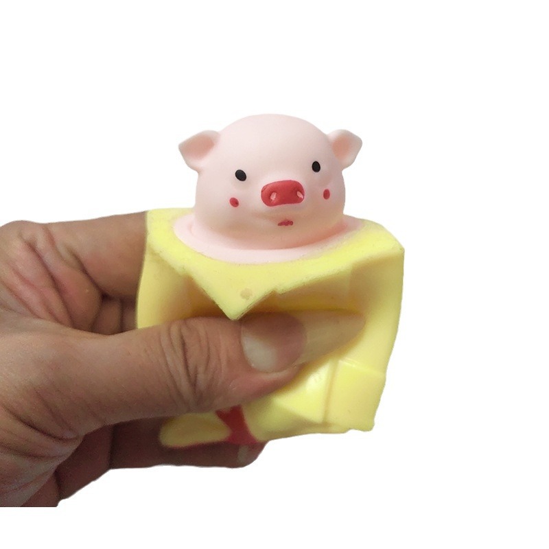 Caja de regalo transfronteriza taza de compresión de pinchazo de música caja de regalo creativa nueva taza de compresión de cerdo barraca de juguetes al por mayor explosión