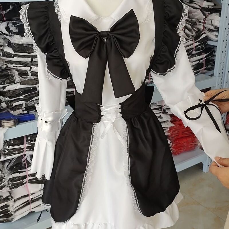 風を吹く猫の日常 かわいいメイド服 和風婦人服 メイド服 フルセット メイド服 日常使い|undefined