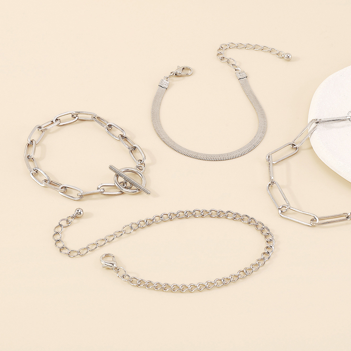 Simple Style Geometric Copper Bracelets Plating Copper Bracelets