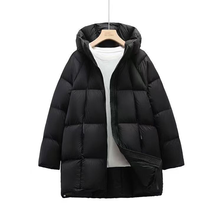 棉服女2025冬季韩版新款中长款爆款云朵泡芙时尚连帽加厚保暖外套|undefined