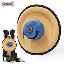 狗狗零食飞盘人宠抛投巡回互动户外玩耍耐咬帆布零食狗狗玩具飞盘