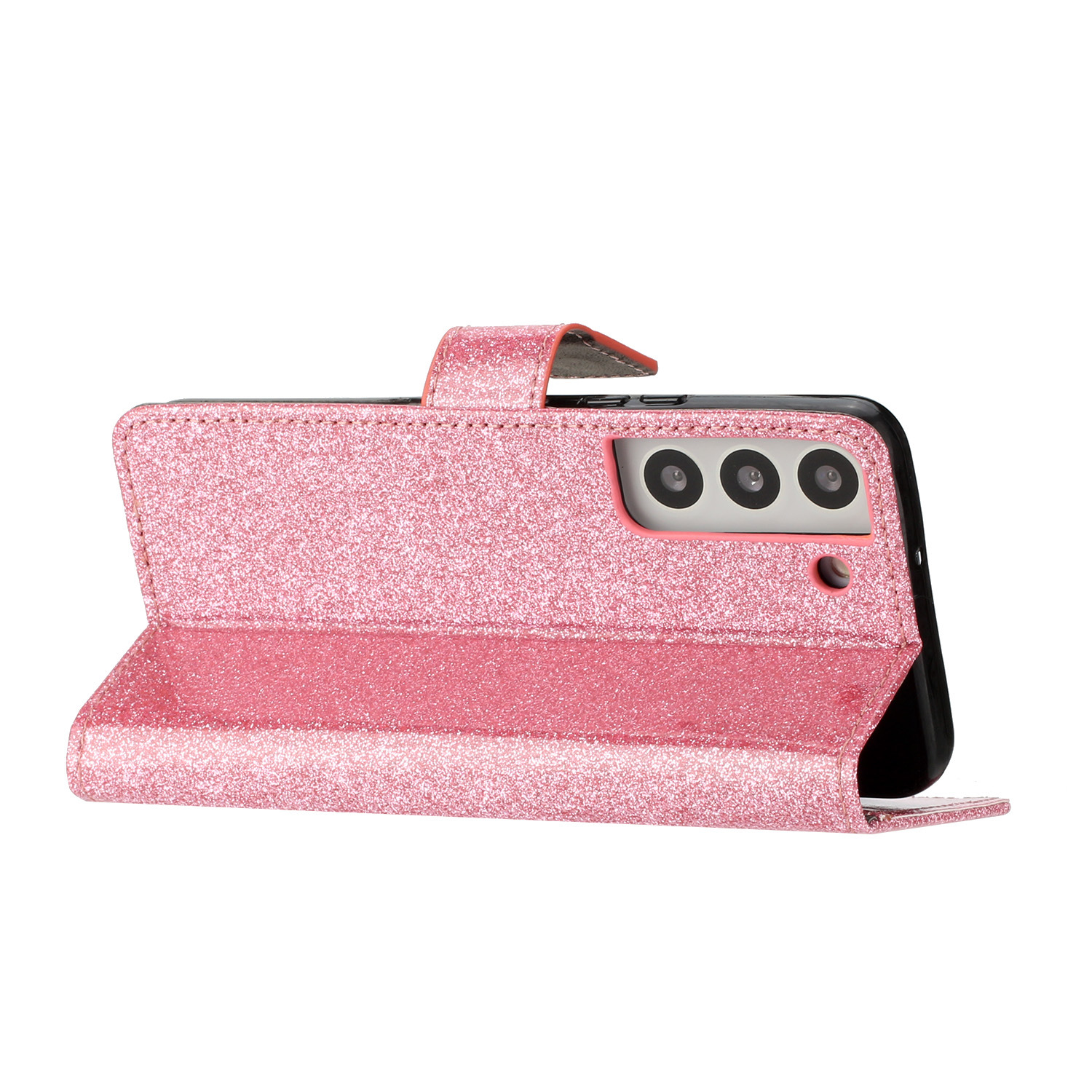 Suitable for iPhone 14PROMAX butterfly studded sparkling diamond Samsung S23U luxury flip cover leather case_voghion.com
