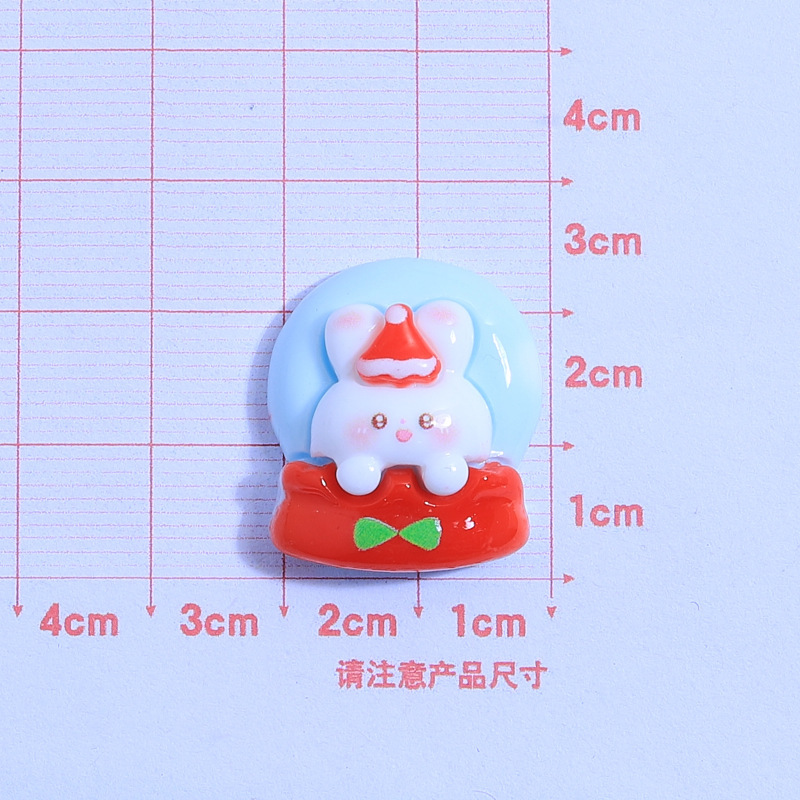 かわいいクリスマスのウサギのウサギの子供の趣味の手作りのdiyクリームの携帯のケースの髪飾りのヘアピンのアクセサリーの樹脂の部品の卸売り|undefined