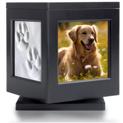 Cross-Border Wooden Rotating Framed Pet Memorial Box Cat and Dog Urn with Rotating Base Wooden Cat Box Cross-Border Wooden Rotating Framed Pet Memorial Box Cat and Dog Urn with Rotating Base Wooden Cat Box