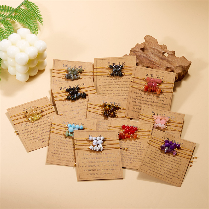 12g Weight Bracelets Classification 1 Set Quantity Daily Occasion natural stone Material Geometric Pattern Unisex Gender Beaded, Braid Design Simple Style Style Simple Style Geometric Natural Stone Bracelets In Bulk 1