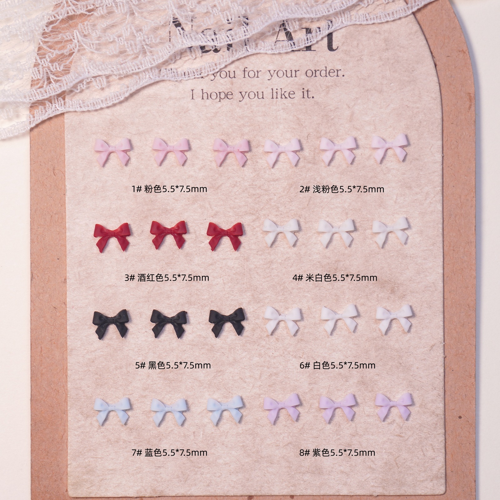 Mini small bow nail art accessories, resin small parts, DIY earrings, floating ribbon bow, versatile nail accessories