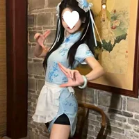 Китайский шеф-повар Лолита Японский фартук горничной Lolita COS Китайское платье cheongsam сценическое платье
