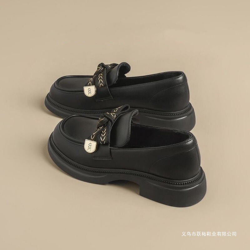 Oulun Woodpecker Women's Loafers New Spring/Summer Fashion Super Soft Versatile British Style Thick-Soled Leather Shoes Oulun Woodpecker Women's Loafers New Spring/Summer Fashion Super Soft Versatile British Style Thick-Soled Leather Shoes