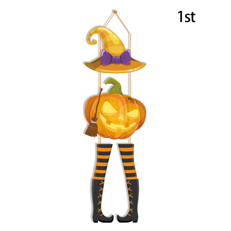 国境を越えた新型ハロウィーンパーティー装飾カボチャ魔法帽門掛鬼節シーン配置ストラップストラップ用品|undefined