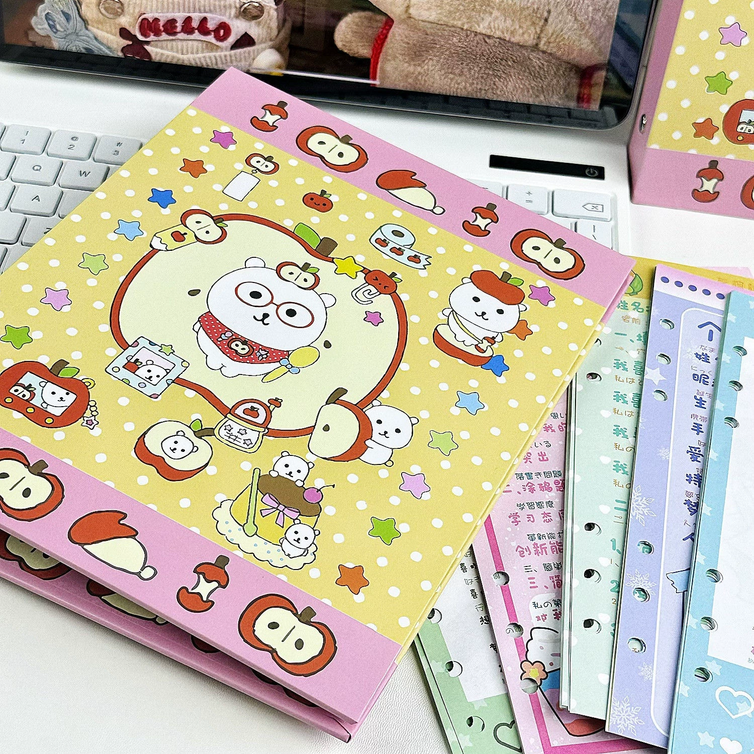 Apple, high quality cute removable photoalbum for elementary school students, for secondary school