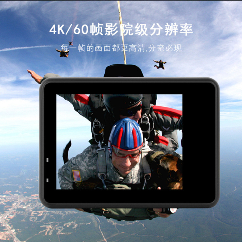 4K Hd Sports Camera Motorcycle Helmet Cycling Recorder Front and Rear Dual Color Screen Wifi Touch Screen Camera