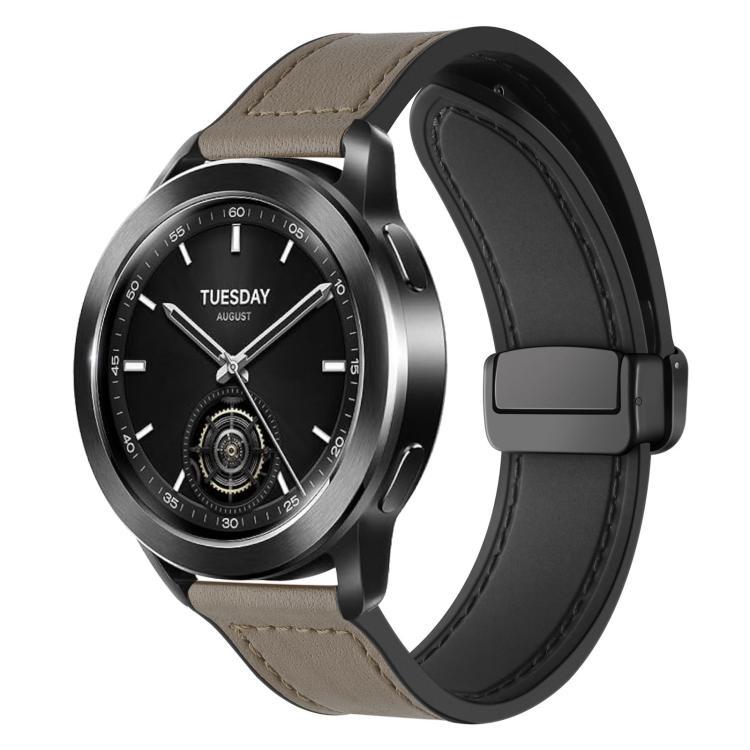 18mm general Crazy Horse Pattern pulsera de silicona hebilla de succión para pulsera de Apple pulsera de Huawei