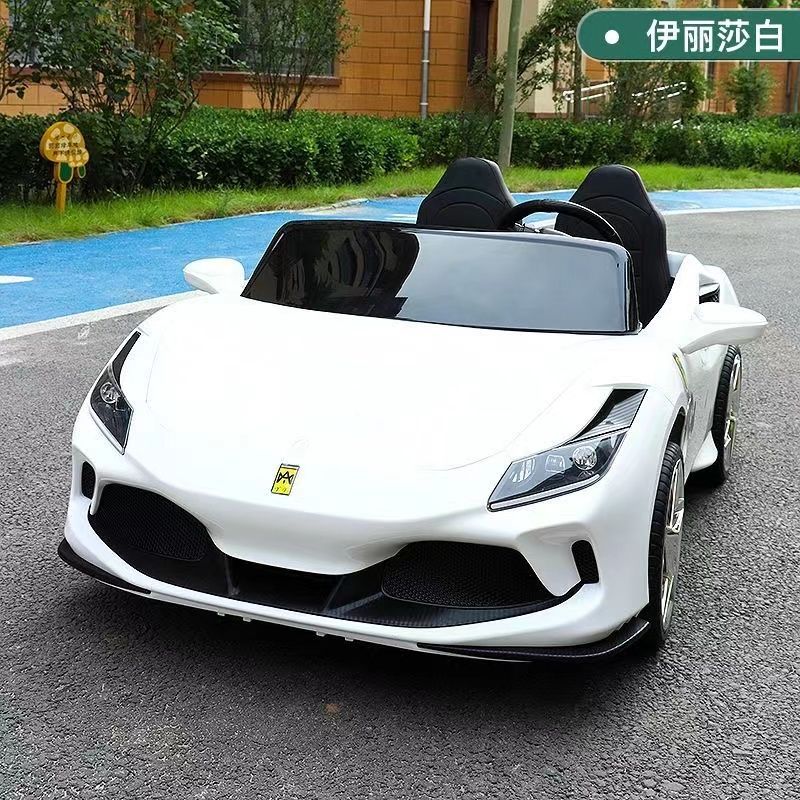 Coche eléctrico para niños coche de control remoto grande de dos asientos puede sentarse adultos niños y niñas bebé coche de juguete de carga de cuatro ruedas