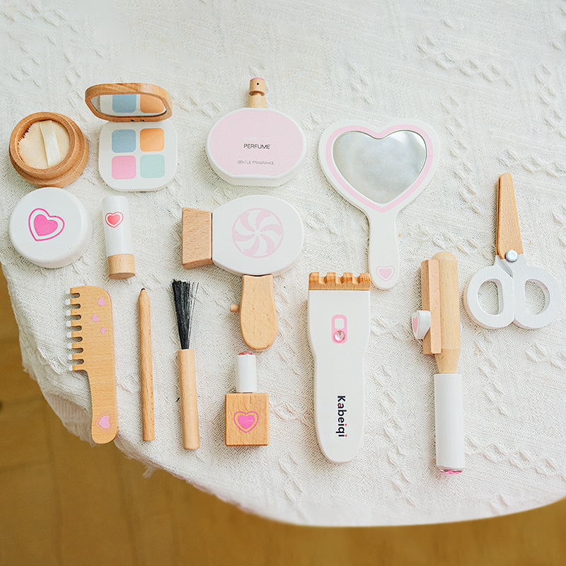 Amazon casa de juegos madera tocador juguete juego los niños educativos maquillaje niña regalo cumpleaños princesa