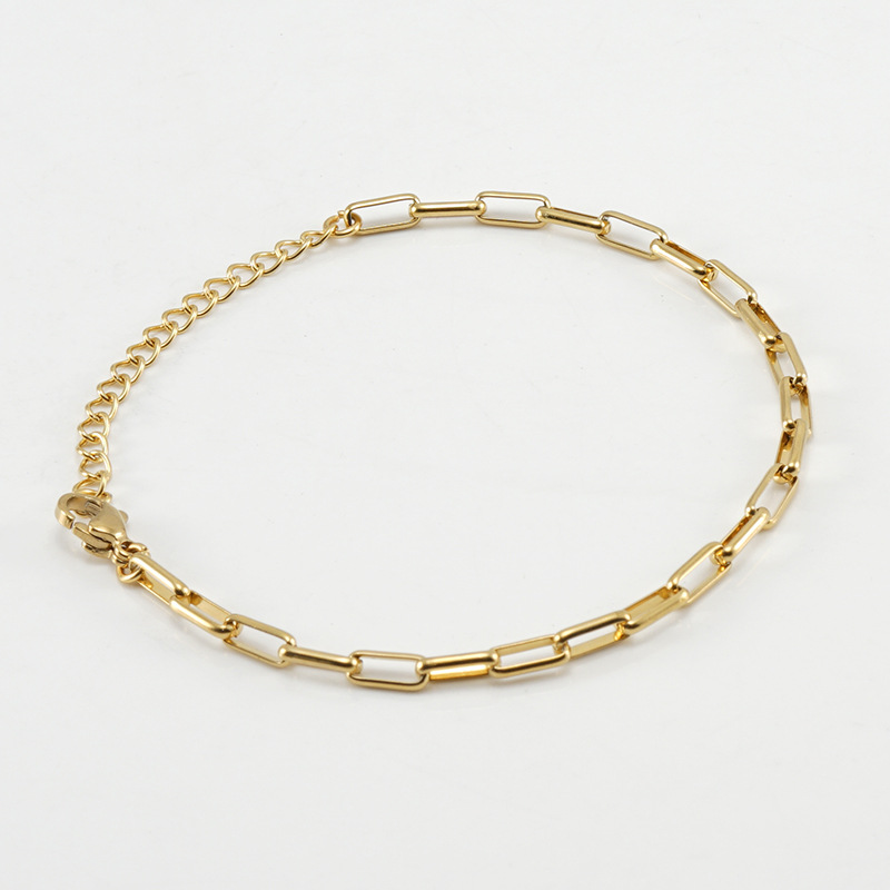 Simple Style Geometric Titanium Steel Bracelets Necklace