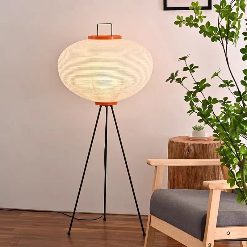 Japanese Wabi-Sabi Style Rice Paper Floor Lamp for Guesthouse, Study, Room, Living Room, Vintage Light Luxury, Dimmable, Retro Style
