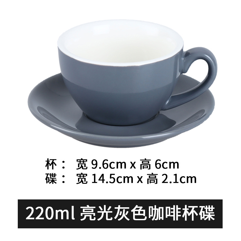 Venta al por mayor guirnalda latte 220ml taza de café estilo europeo pequeño lujo capuchino cerámica taza de café platillo cuchara traje